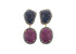 Pave Diamond Ruby and Saphire Drop Earrings, (DER-103)